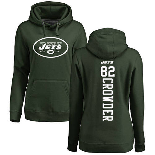 New York Jets Green Women Jamison Crowder Backer NFL Football #82 Pullover Hoodie Sweatshirts->women nfl jersey->Women Jersey